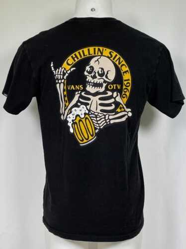 VANS フットボールシャツ　スカル Vans Floral Skull Garden Green T-Shirt | Zumiez