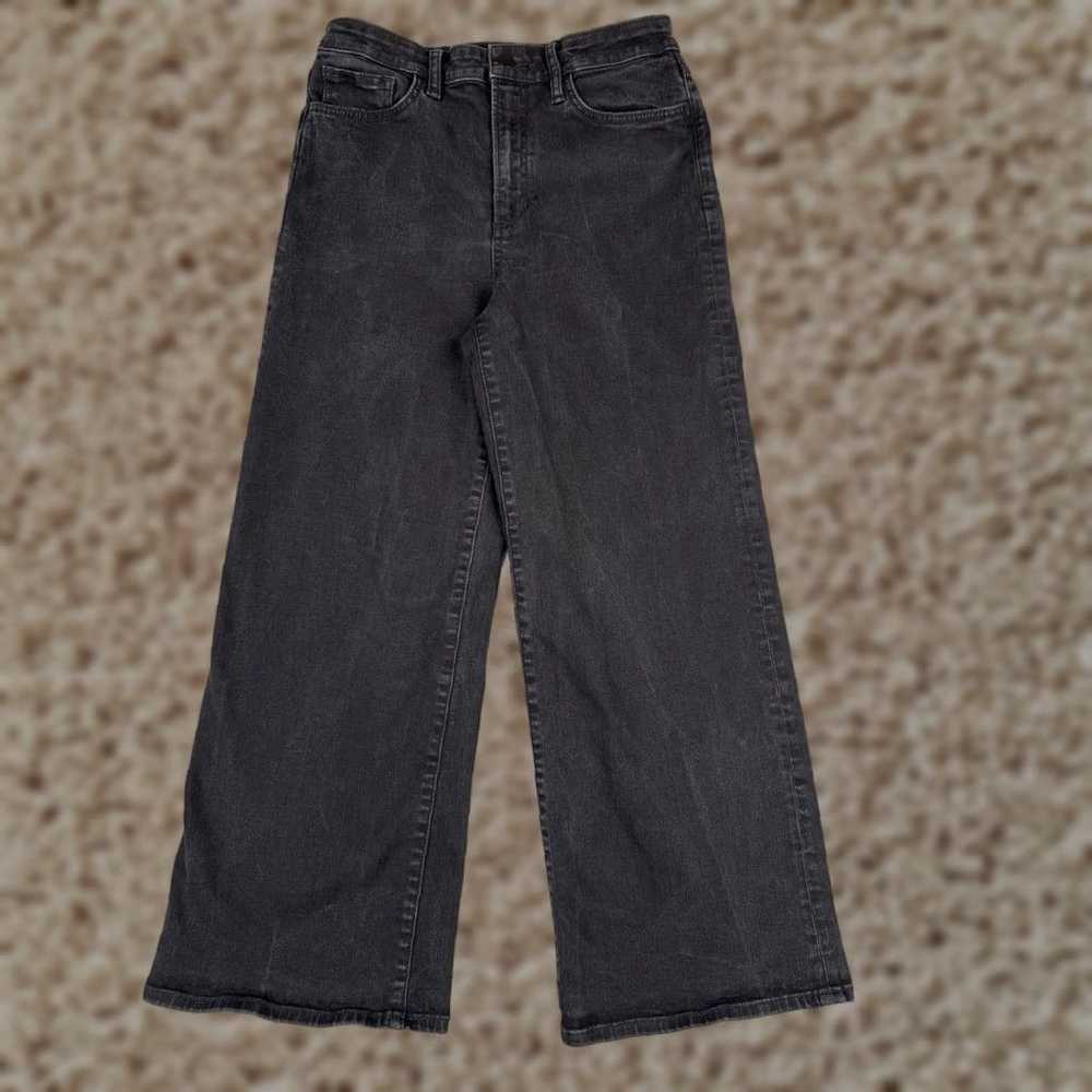 Vintage Joe's Jeans Women's High Rise Black Denim Wide Leg Ankle Jeans 28x26 Regular Fit