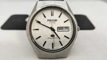 【レア希少】RICOH RIQUARTZ 580517 MENS QUARTZ RARE Ricoh Riquartz Snowflake Dial Japan 580511 Vintage