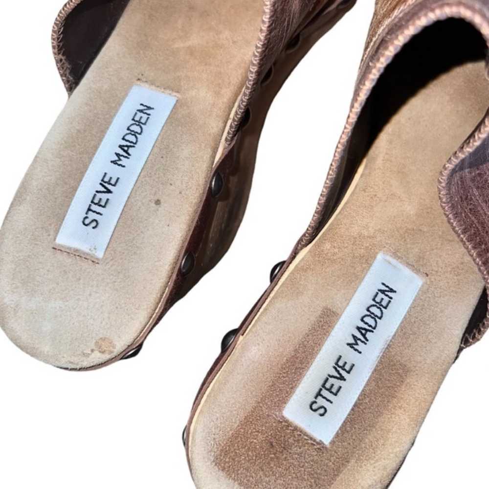 Vintage Y2K Steve Madden Multipli Wooden Platform… - image 2