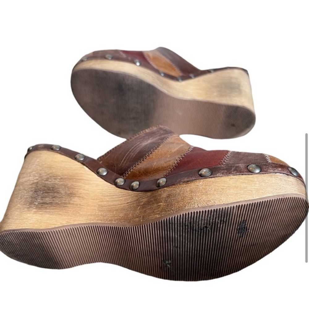 Vintage Y2K Steve Madden Multipli Wooden Platform… - image 5