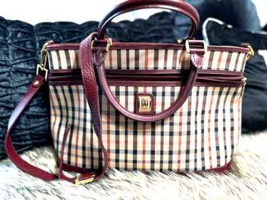 [DAKS] D Decoration Checkered Color Leather Bag M★人気★ DAKS] D Decoration Checkered Color Leather Bag M☆人気