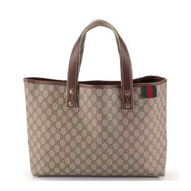 Authentic Gucci Web Loop Tote In Gg Supreme Canva… - image 1