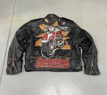 ジャケット・アウター FUGA goat leather riders jacket 00s Y2K Vtg GAP Men's Moto Jacket Y2K 2000s Black HEAVY LEATHER