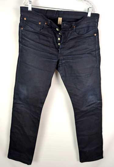 RRL Jeans Men's officer's chino Rigid denim tech kurabo size
