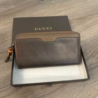 小物 GUCCI Bamboo Leather Long Wallet brown GUCCI Long Wallet GG Canvas Bamboo Tassel Brown Women's From