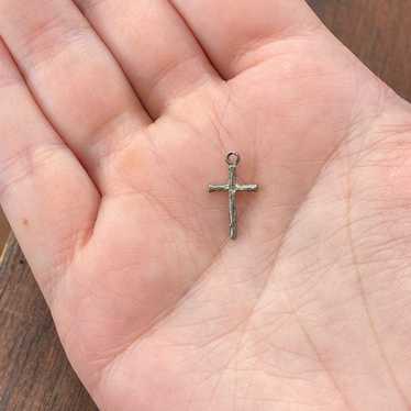 サンスクリット マントラ 紋様 黒石 アンティーク レア Vintage jesus cross wood - Gem