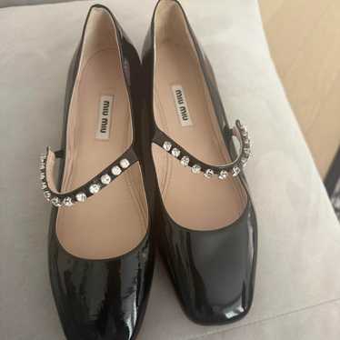 靴 miu miu Velvet Ballet Flats black Velvet ballet flats Miu Miu Black size 36.5 EU in Velvet