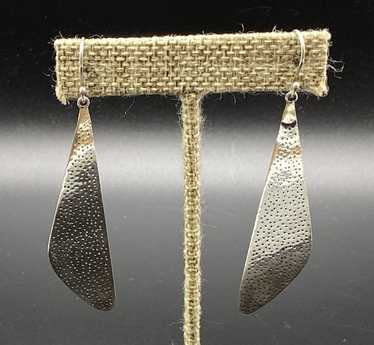 Silpada 'Triangle Edge' Natural Black Agate Stud Earrings in Sterling