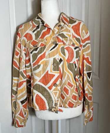 Ruby Rd. Womens Boho Abstract Print Jacket Size 1… - image 1