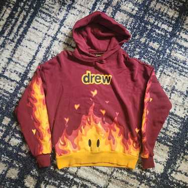 日本未入荷★海外限定★ ドリューハウス fire hoodie フレイム柄 日本未入荷☆海外限定☆ ドリューハウス fire hoodie フレイム柄