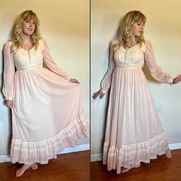 1970's Gunne Sax by Jessica McClintock Maxi Dress - Gem