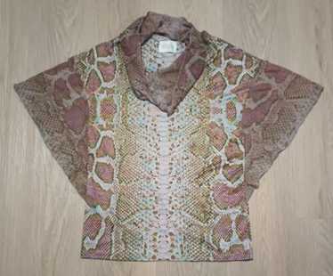 ISADORA FERRER Python Snake Print Stretch Draped … - image 1