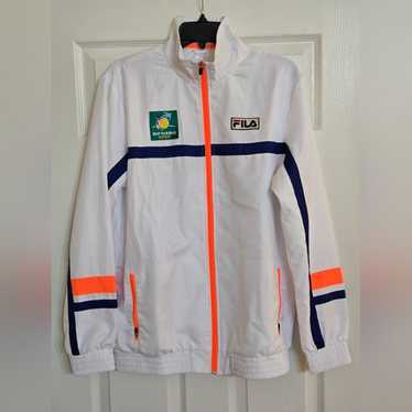 Fila BNP Paribas Open Tennis Jacket Size Adult XS White Full