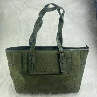 Coach Suede Hampton Bag Green Vintage Used Authentic | eBay