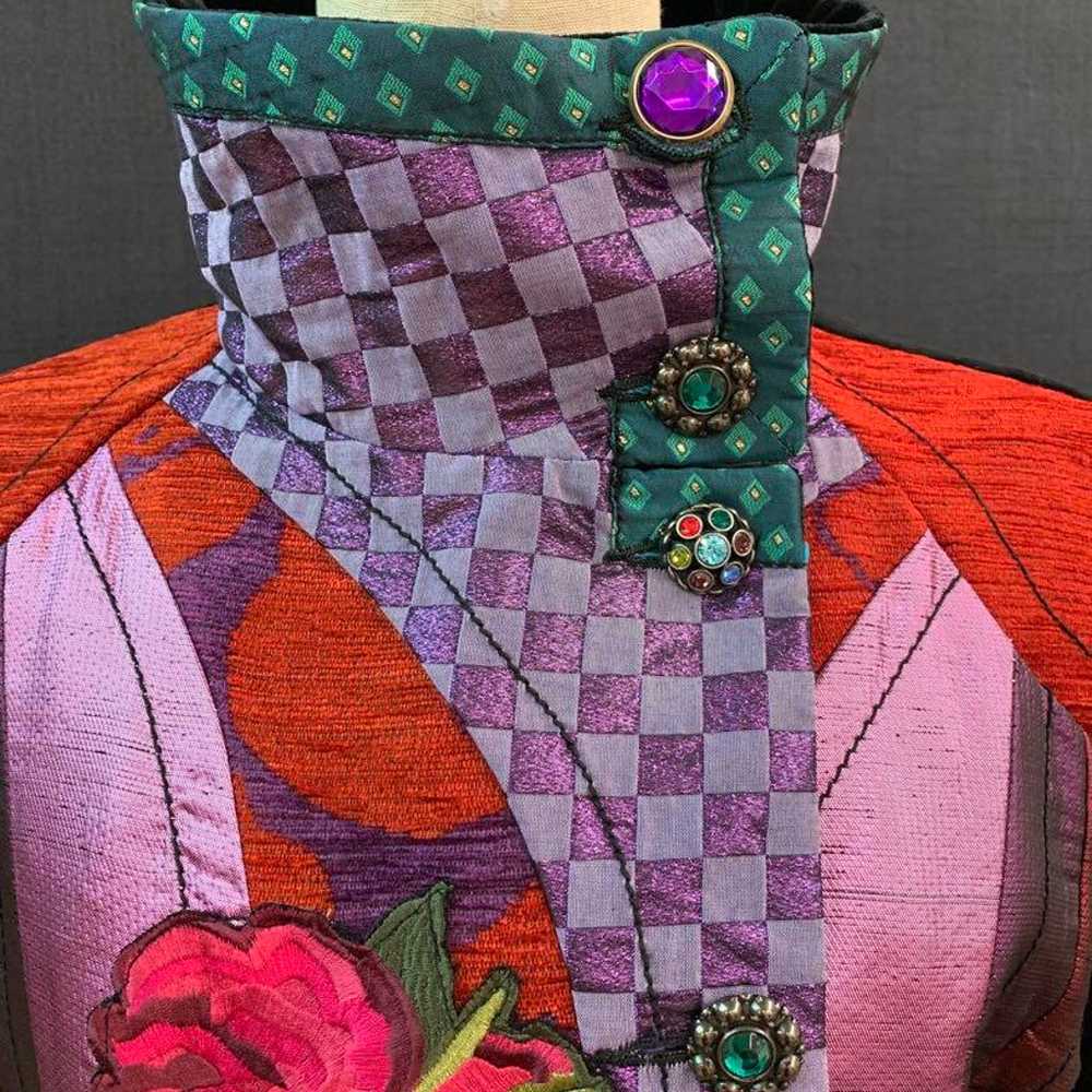 Desigual デシグアル ゴブラン織 ジャガード コート 総柄 DESIGUAL - 【デシグアル】ジャガード織 コート 総柄 花柄 英字
