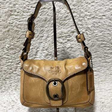 バッグ Coach Bleeker Legacy Tattersall Flap Bag COACH Bleeker Legacy Tattersall Duffle Bag Dark Brown