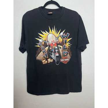 【90s】Harley Davidson\"Warner Bros\"ロンT USA 90's HARLEY DAVIDSON Warner Bros LONG SLEEVE TEE MADE IN USA