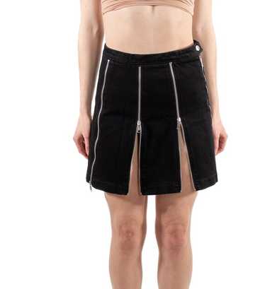 【関税&送料込】Alexander Mcqueen Two-Tone Denim Skirt Alexander McQueen Two-tone black denim skirt | TheDoubleF