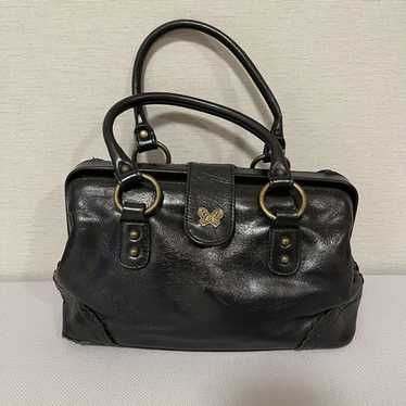 00’s archive ANNA SUI bag leather 2way ANNA SUI Leather Mini Doctor Handbag Shoulder Bag Purse 2way