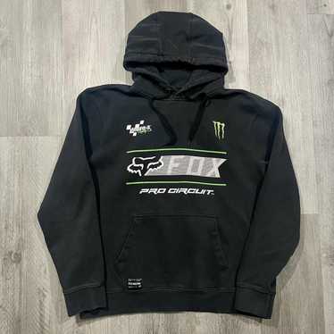 FOX MONSTER Y2K 前面プリント コラボプルオーバーパーカー 黒 L