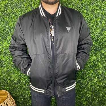 ジャケット・アウター GUESS Varsity Leather Bomber Jacket RARE Vintage GUESS Wool Leather Varsity Bomber Jacket Size