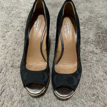 Black peep toe coach - Gem