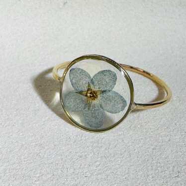 Vintage Floral Lucite ヴィンテージルーサイトリングケース Vtg 60s/70s Bircraft Lucite Ring Holder Pink Rose/Green