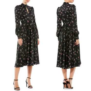 ★Mac Duggal★ Black ダブルラッフルヘム ミディドレス Shop Black Mac Duggal Online | Nordstrom