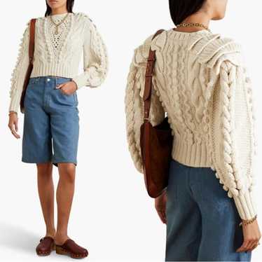 DEUXIEME CLASSE - ULLA JOHNSON♡CABLE KNIT Ulla Johnson Frida Cable-knit Wool Tunic Sweater in White | Lyst