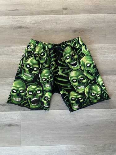 〈美品〉Supreme 18ss Skull Pile Sweatshort Supreme Skull Pile Sweatshort Green Men's - SS18 - US