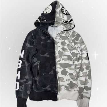 APE BAPE スタジャン　KAWS シャークパーカー　ジャケット　m APE BAPE スタジャン KAWS シャークパーカー ジャケット m（A