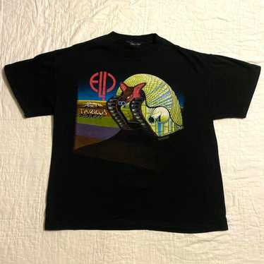 90s ELP Emerson Lake&Palmer TARKUS Tシャツ Emerson Lake Palmer Tarkus Black Large T-Shirt Rock Music