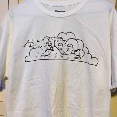 PYREX VISION×Champion RELIGION Tシャツ L 古着 Champion(チャンピオン) Pyrex Vision Religion White Tee