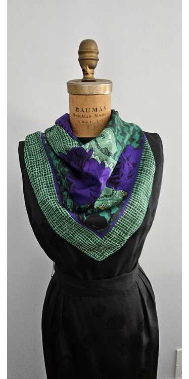 Scarf Christian Dior E'charpes Vintage 80s Silk Houndstooth