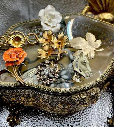 Vtg pin brooch lape - Gem