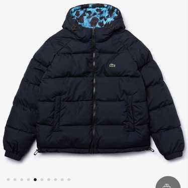 Lacoste×ナショナルジオグラフィック　中綿ジャケット ラコステ×ナショナルジオグラフィック、ヤドクガエル＆トンボ柄