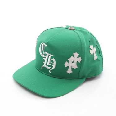 Chrome Hearts CH Logo Leather Cross Baseball Cap - SRM