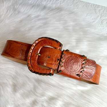 小物 90s archive Carlos Falchi leather belt s-l400.jpg