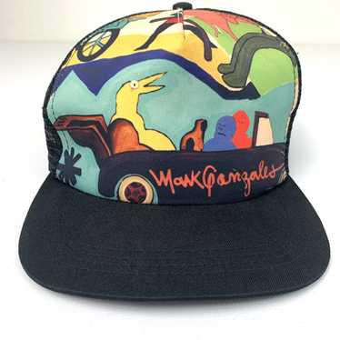 [MARK GONZALES]★24FW★韓国人気★GOTHIC LOGO COLOR BLOCK CAP Z235AHA190_080_000Sign Logo Colorblock Cap - BROWN - 마크