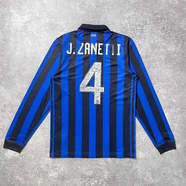 ウェア Inter Milan 2010-2011 Home NIKE 2010/11 Inter Milan Vintage Nike Football Home Shirt (M