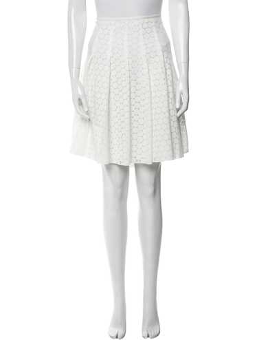 Akris Punto Skirt White Lace Pattern Lace Trim Em… - image 1
