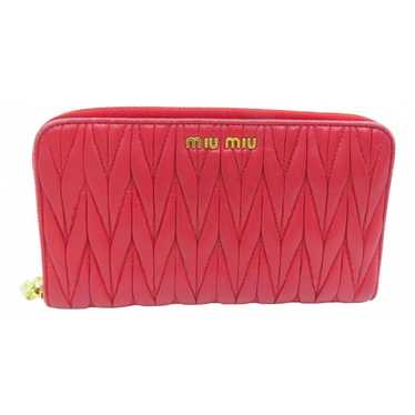 【関税・送料込み】MIU MIU WALLETS Miu Miu Miu MIUMIU Wallet Women's Long Leather Madras Love