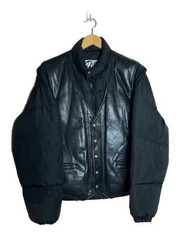 Schott Leather Combi Down Vest 2XL Mens Puffer Jakcet Fur