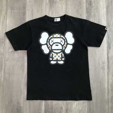 APE BAPE KAWS BABY MILO tシャツ　2XL XXL 黒 100% AUTH BAPE X KAWS BABY MILO BY BATHING APE T SHIRT XS