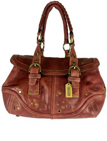 バッグ COACH Soho Leather Satchel Bag Bordeaux Coach soho flap satchel - Gem
