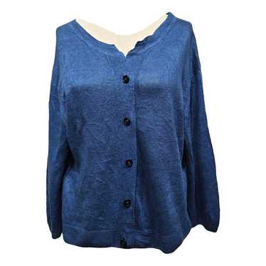 MARGARET HOWELL Silk Blend Linen Knit Cardigan
