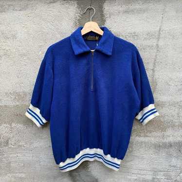 Vintage 50s Russell Southern Collared 1/4 Zip Sweatshirt Sun