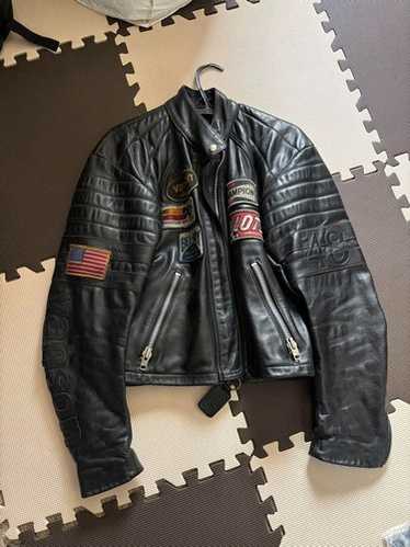 ジャケット・アウター VANSON Single Riders Jacket Skull XL y2k Vanson XL Single Riders Jacket Skull Padded Biker Style Rare