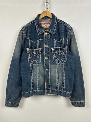 【美品】トゥルーレリジョン JIMMY ROW ダメージ加工 Gジャン XL 美品】トゥルーレリジョン JIMMY ROW ダメージ加工 Gジャン XL